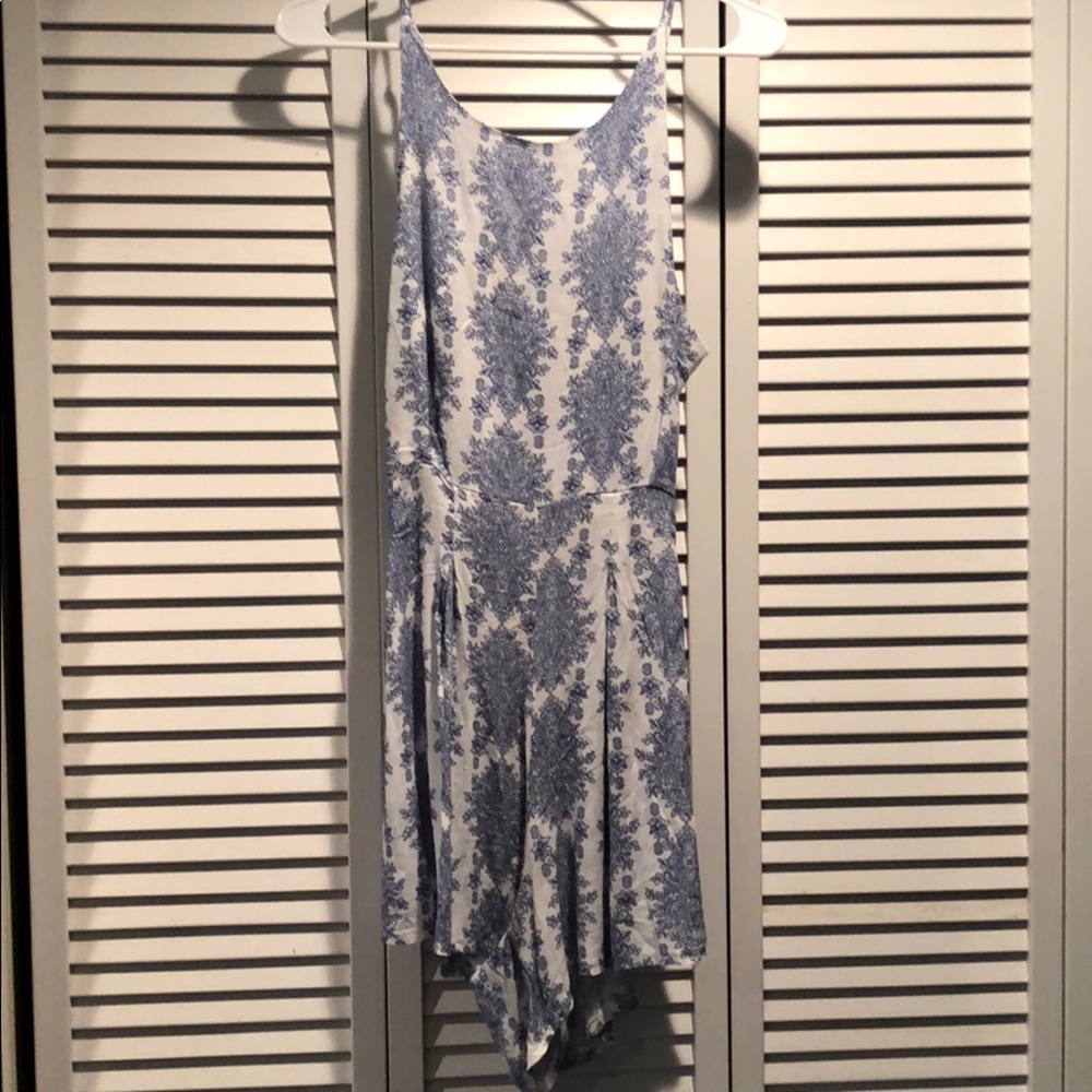 Semi open-back romper